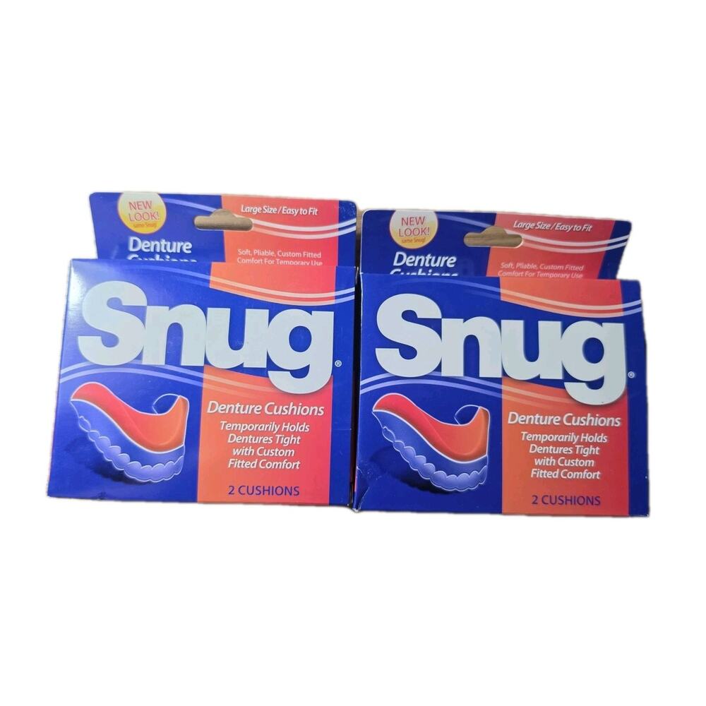 1 x Snug Denture Cushions Large Size 2 Cushions New